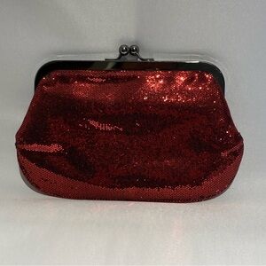 Express Vintage Red Sparkly Clutch, NWT